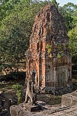 Bakong temple - ancillary tower around the base of the main pyramid.